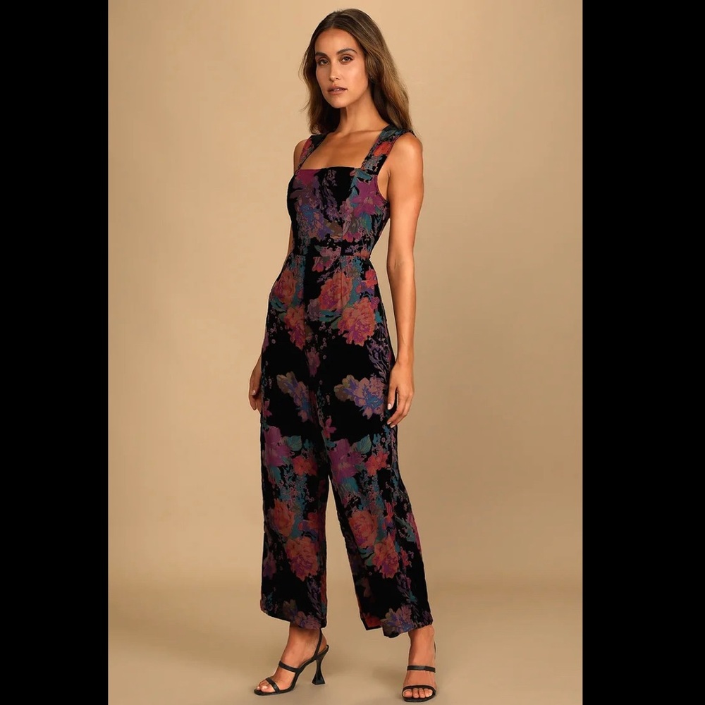 Gorgeous floral burnout jumpsuit. New with tags!